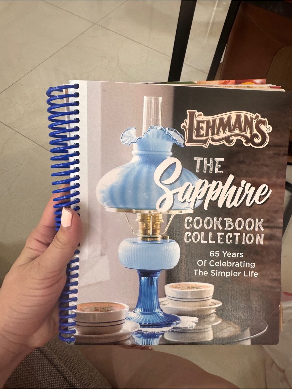 Source Unknown Blue Spiral-Bound Cookbook - The Sapphire Collection